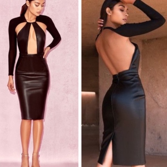 ✨ SOLD ✨ House of CB Kiasu Vegan Leather dress - Picture 2 of 8